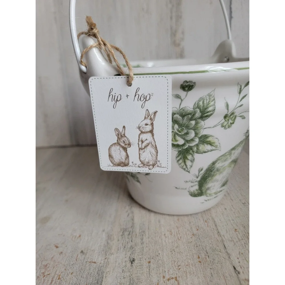 Maxcera green floral Easter Hip Hop bucket spring flower home decor‎ unique